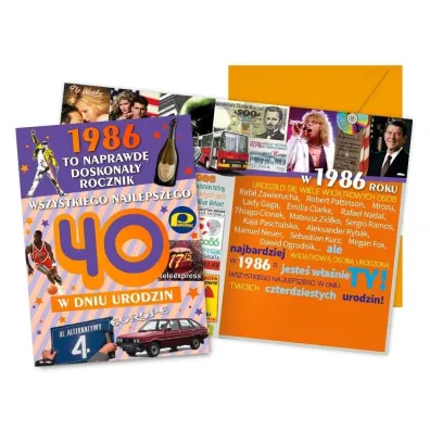 Kukartka Karnet Urodziny 40