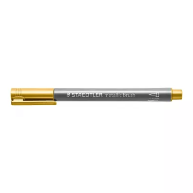 Staedtler Flamaster p�dzelkowy Metallic brush z�oty 10 szt.