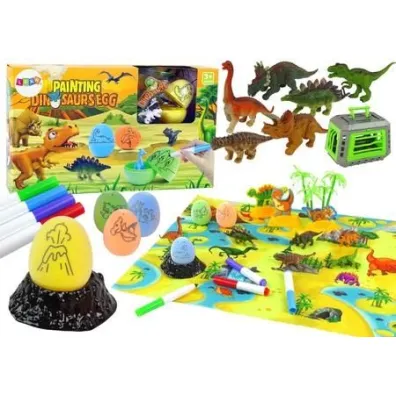 Zestaw DIY malowanie jaj dinozaur�w + transporter LeanToys
