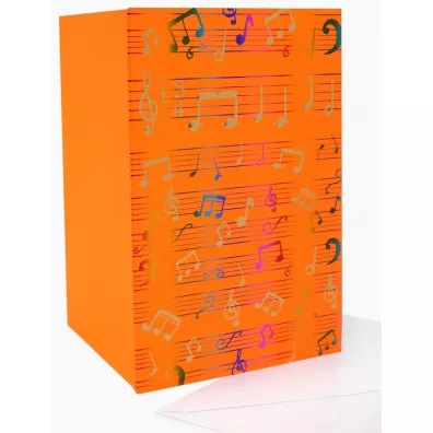 Fresh Karnet B6 z�ocony Nuty