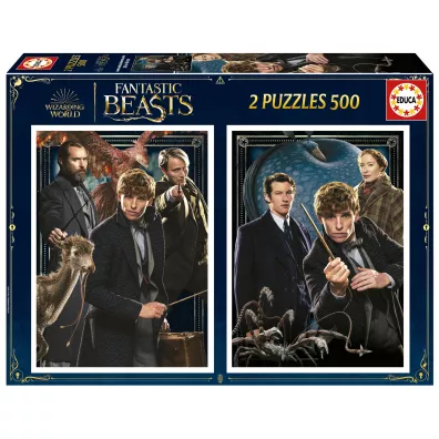 Puzzle 2x500 el. Fantastyczne zwierz�ta Educa