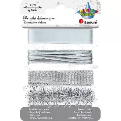 Titanum Wst��ki tekstylne srebrne 4 x 2m
