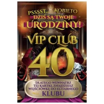 Yeku Karnet Urodziny 40 damskie