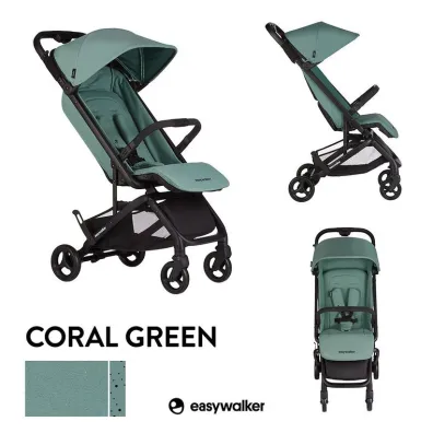 Easywalker Kompaktowy w�zek spacerowy ze zintegrowan� torb� transportow� Coral Green