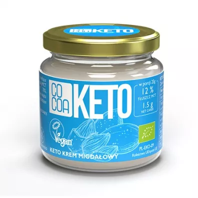 Cocoa Krem migdaowy keto z olejem mct 200 g Bio