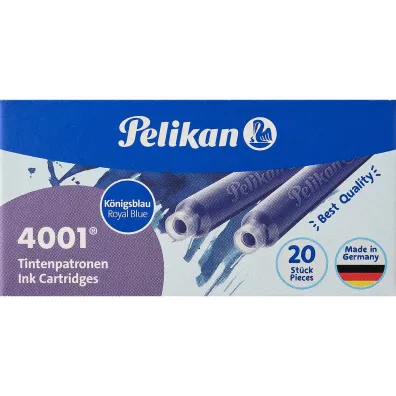 Pelikan Naboje atramentowe kr�tkie niebieskie 20 szt.