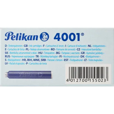 Pelikan Naboje atramentowe kr�tkie niebieskie 20 szt.