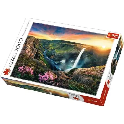 Puzzle 2000 el. Wodospad Haifoss. Islandia Trefl