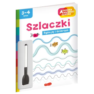 Szlaczki. Akademia m�drego dziecka. Rysuj� i �cieram
