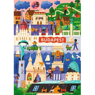 Puzzle 1000 el. The Art of Colour: Budapeszt Trefl