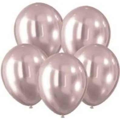 Balony z efektem chromu r�owe 30cm