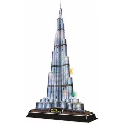 Puzzle 3D 136 el. Burj Khalifa LED Cubic Fun