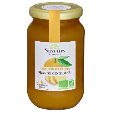 Saveurs Et Fruits Mus z pomarańczy i imbiru 310 g bio