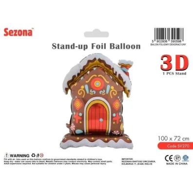 Balon Bo�e Narodzenie Dom z piernika 100x72cm