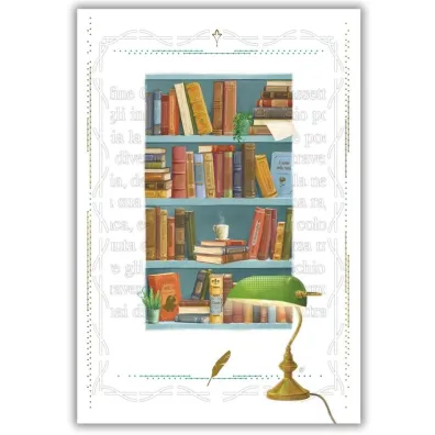 DaVinci Karnet 12x18cm + koperta Biblioteka