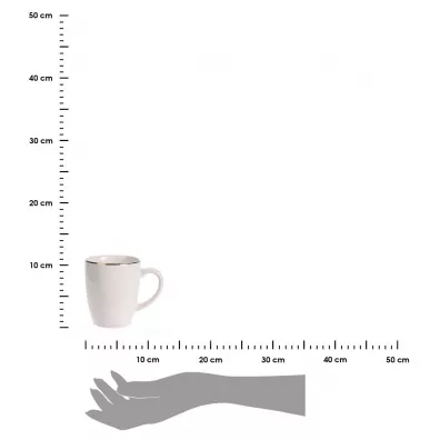 Siaki Collection Kubek porcelanowy ze zotym rantem 340 ml