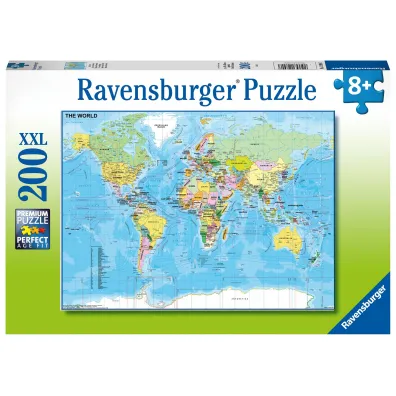 Puzzle 200 el. XXL Mapa �wiata Ravensburger