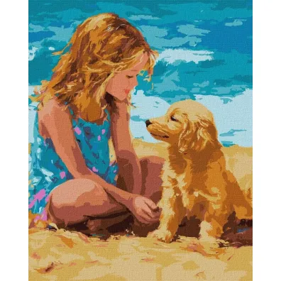Ideyka Malowanie po numerach - Przyjaciel z dzieci�stwa 40x50cm