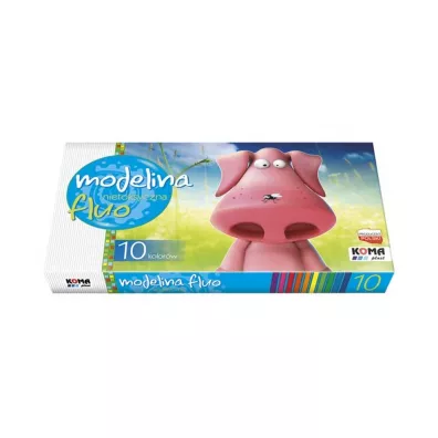 Koma-Plast Modelina fluorescencyjna 10 szt.