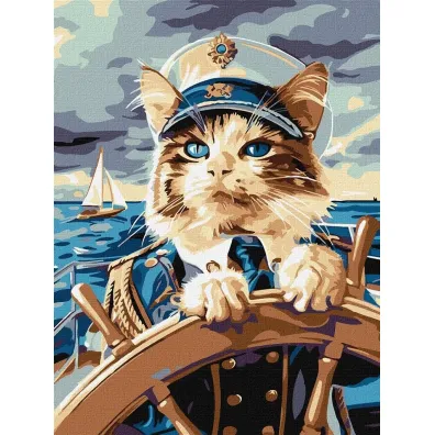 Ideyka Malowanie po numerach - Kot admira� 30x40cm