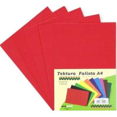 Penword Tektura A4 falista turkusowa 5 szt.