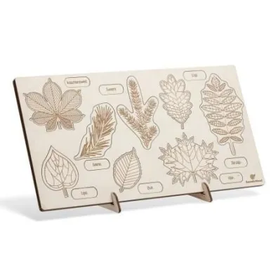 Puzzle drewniane - Co z drzewa spad�o Li�cie Sounds Wood
