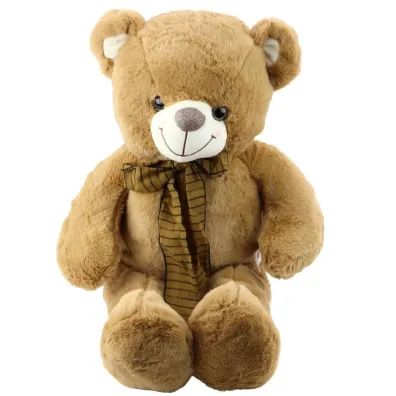 Mi� pluszowy z br�zow� kokard� 60cm LeanToys