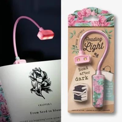 If Lampka do czytania Kwiaty Book lover's reading