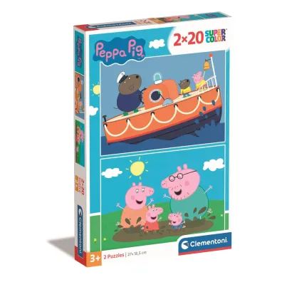 Puzzle 2x20 el. SuperColor. Peppa Pig Clementoni