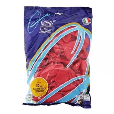 Godan Balony w ksztacie serca pastelowe 50 szt.