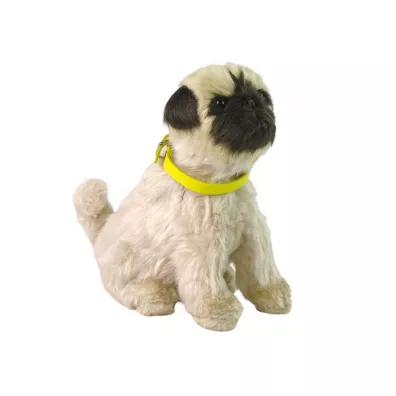 Pies interaktywny pluszowy Mops Leantoys
