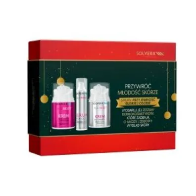 Solverx Zestaw prezentowy Przywr�� M�odo�� Sk�rze Tonik + Serum odm�adzaj�ce +  Krem �` maska nocna 50 ml + 50 ml + 30 ml