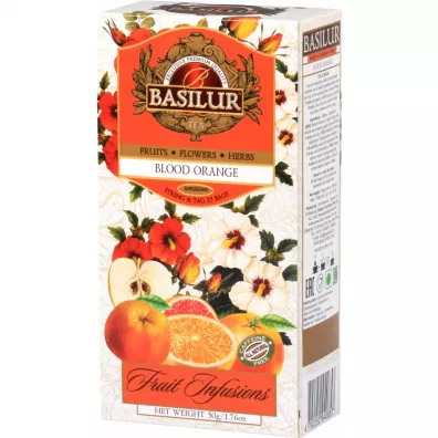 Basilur Herbata owocowa napar Blood Orange w saszetkach 25 x 2 g
