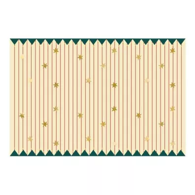 PartyDeco Obrus papierowy Pasy z gwiazdkami 180x120cm