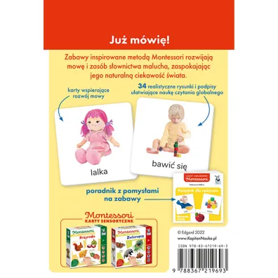 Pierwsze s�owa. Montessori. Karty obrazkowe (1-3 lata). Kapitan Nauka