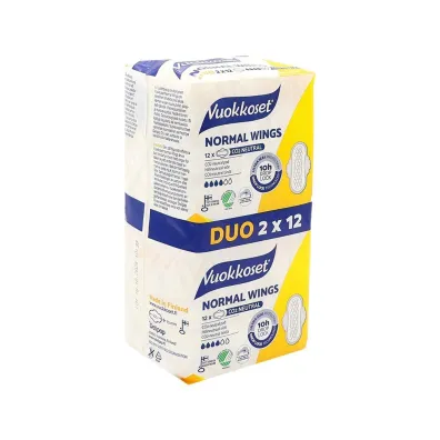 Vuokkoset Normal Wings, Podpaski ze skrzyde�kami, duopack 2 x 12 szt.