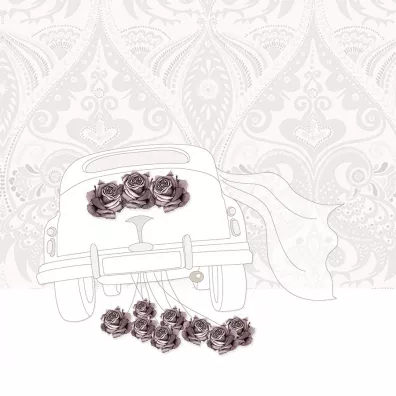Clear Creations Karnet Swarovski kwadrat CL0115 �lub samoch�d