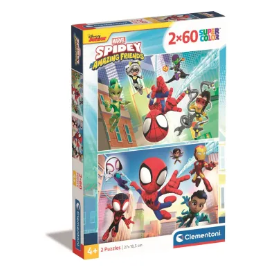 Puzzle 2x60 el. SuperColor. Spidey Clementoni
