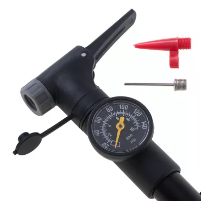 Pompka do roweru z manometrem RALLEX rowerowa r�czna do pi�ki materaca z uchwytem na rower