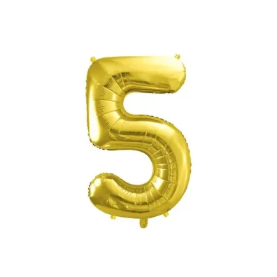 PartyDeco Balon foliowy 5 jasny z�oty 72cm
