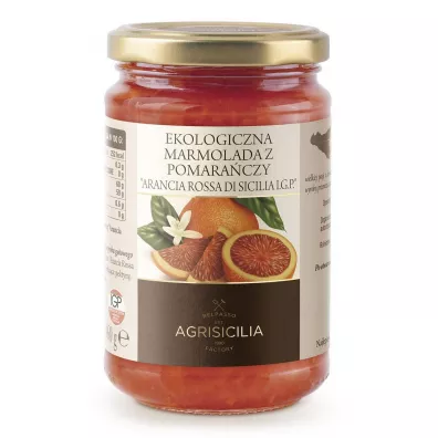 Agrisicilia Marmolada z czerwonych pomaraczy 360 g Bio