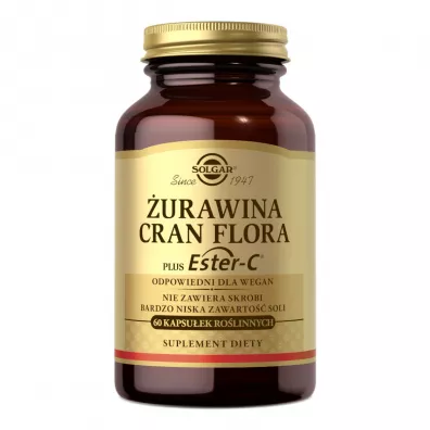 Solgar urawina CRAN FLORA plus Ester C - suplement diety 60 kaps.