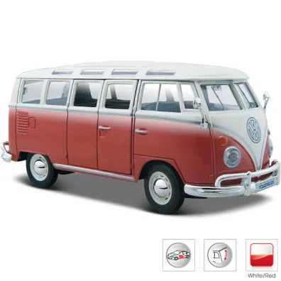 Model metalowy Volkswagen Samba bia�o-czerwiny Maisto