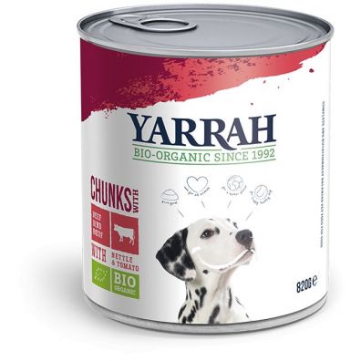 Yarrah Karma z wołowiną pokrzywą i pomidorem dla psa dorosłego 820 g Bio