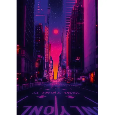 Puzzle 1000 el. Neony w Nowym Jorku Ravensburger