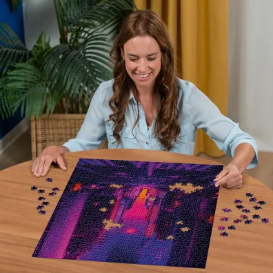 Puzzle 1000 el. Neony w Nowym Jorku Ravensburger