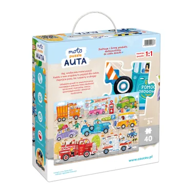 Moto puzzle 40 el. CzuCzu. Auta Bright Junior Media