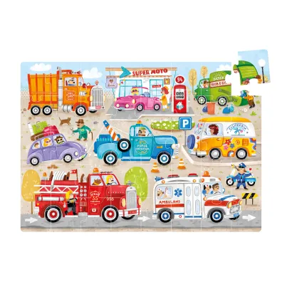 Moto puzzle 40 el. CzuCzu. Auta Bright Junior Media