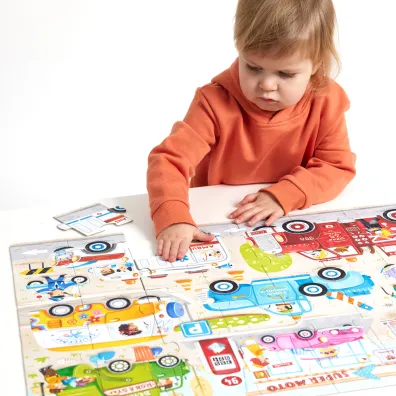 Moto puzzle 40 el. CzuCzu. Auta Bright Junior Media