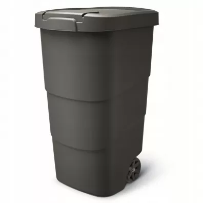 Prosperplast Keden kosz na mieci wheeler - czarny recykling 110 l